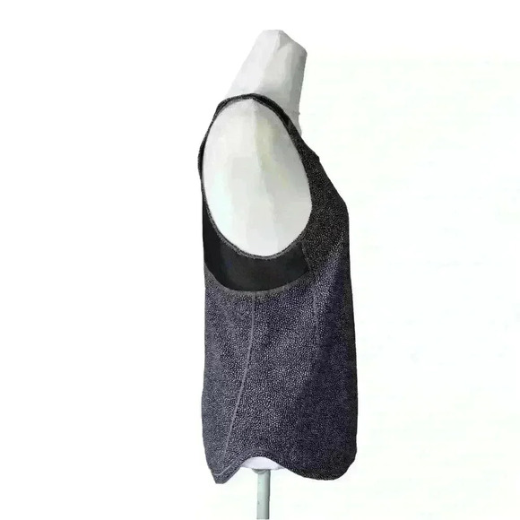 Lululemon Mesh Vest Top Black White Speckle Trim Gym Tank Size Small Activewear - Picture 4 of 12